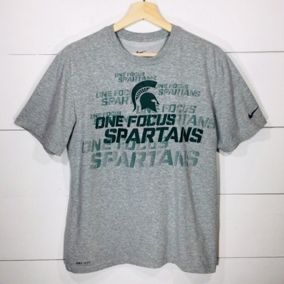 Nike Other - MICHIGAN STATE MSU Nike T-Shirt Short Sleeve Gray Mens Unisex Size MEDIUM EUC